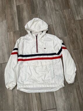 Y2K Southpole Jacket Men's Small White Lightweight Hoodie Windbreaker